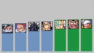 Left to right, positions from 49th to 43rd (Image via Shueisha)
